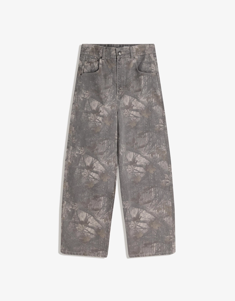 Брюки свободного кроя с принтом