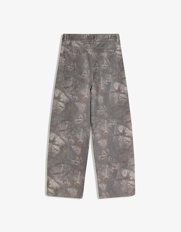 Брюки свободного кроя с принтом