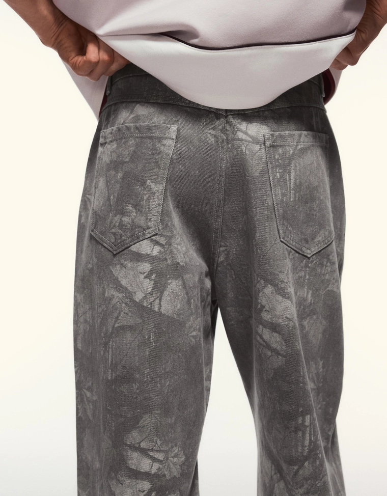 Брюки свободного кроя с принтом