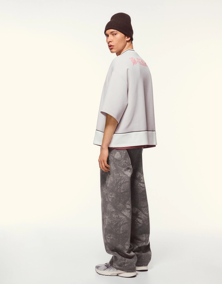 Брюки свободного кроя с принтом