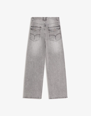 Джинсы очень свободного кроя с вышивкой- Заказать в России