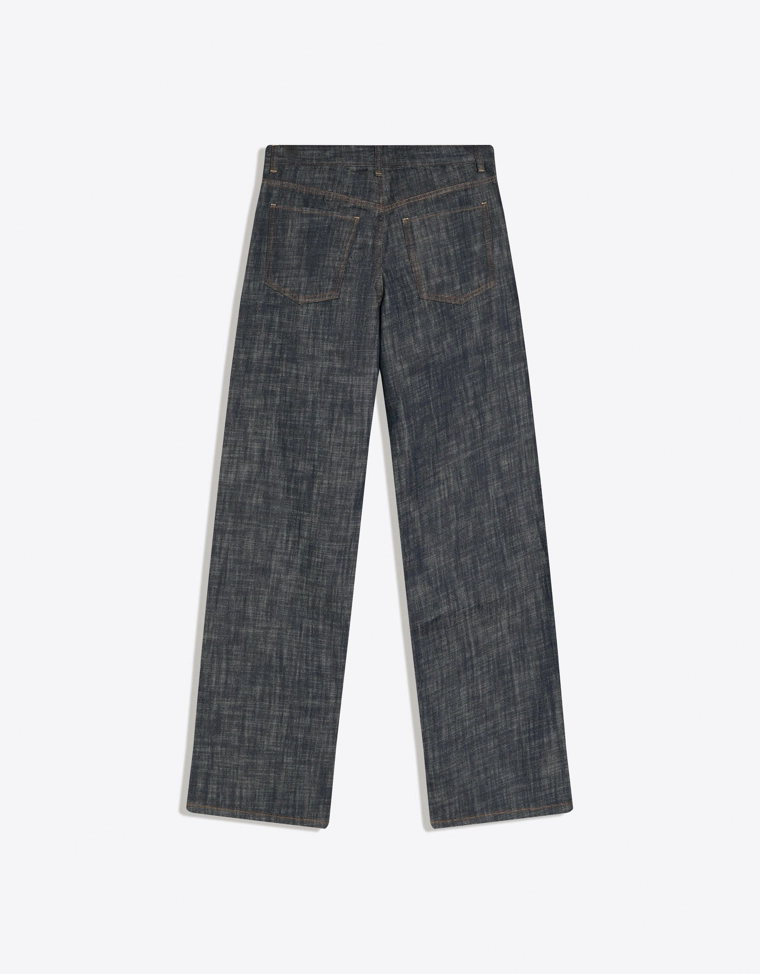 Джинсы-бойфренды с низкой посадкой из рельефной ткани