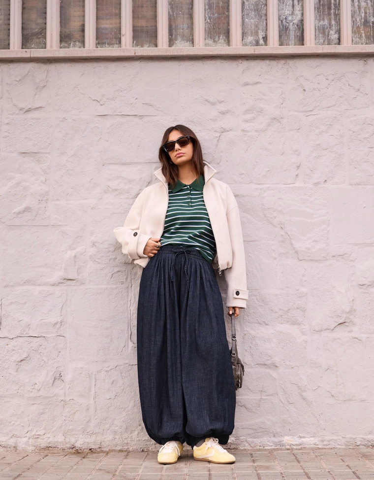 Джинсы-баллоны с низкой посадкой