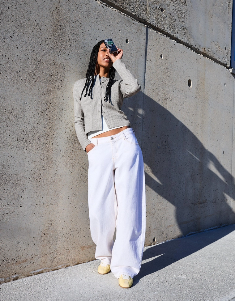 Кардиган на пуговицах с косами