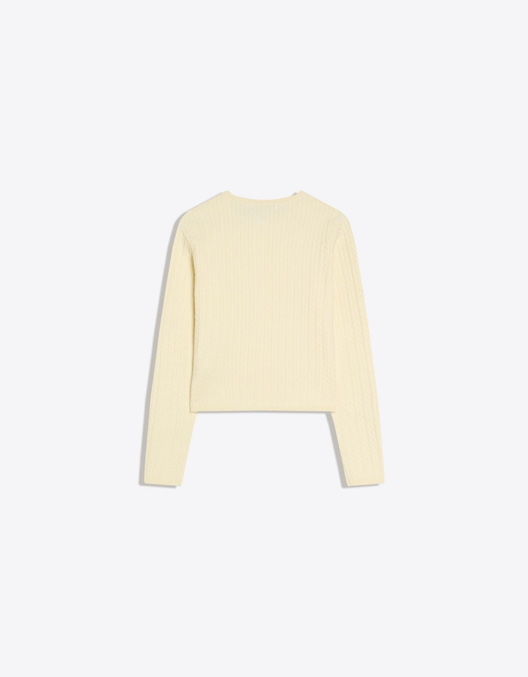 Кардиган на пуговицах с косами