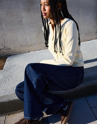 Кардиган на пуговицах с косами- Заказать в России