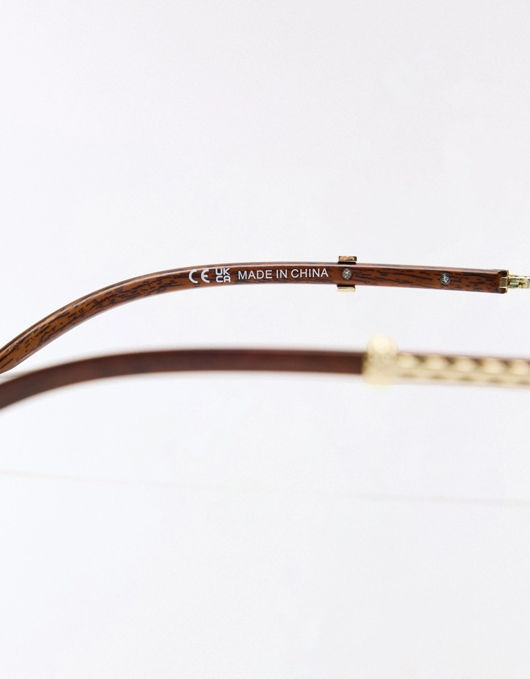 Солнцезащитные очки с дужками под дерево