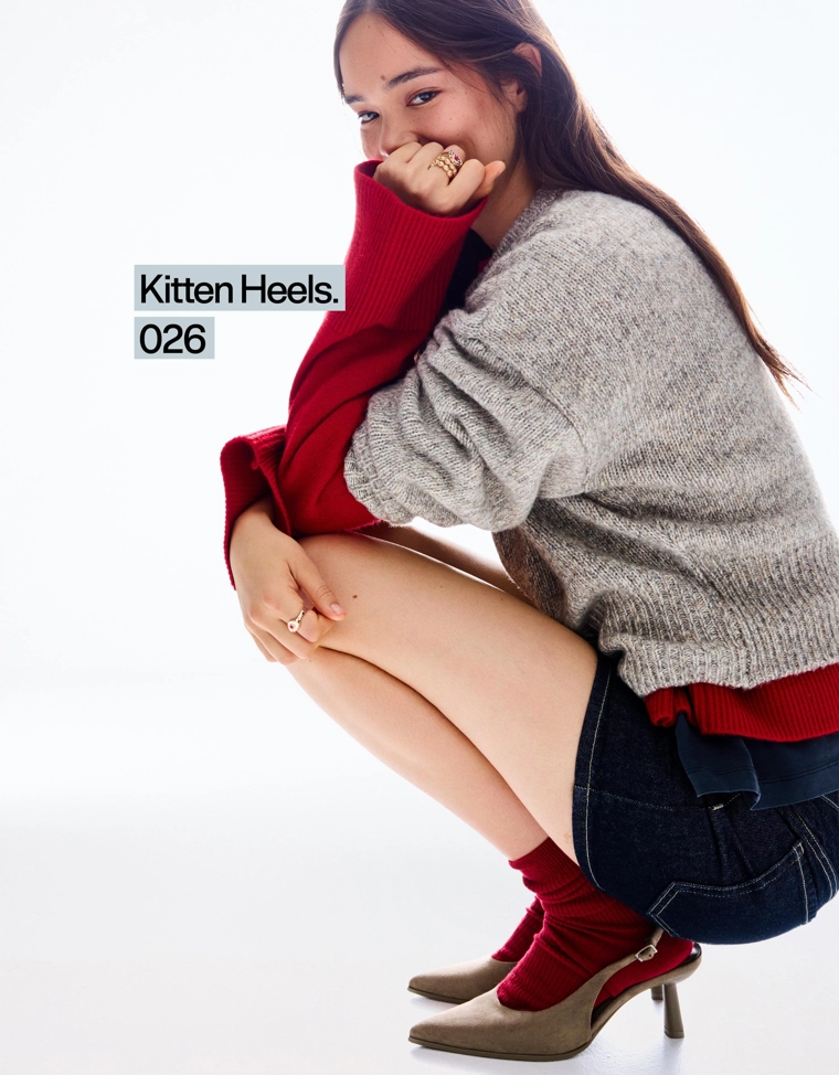 Туфли на среднем тонком каблуке без задника