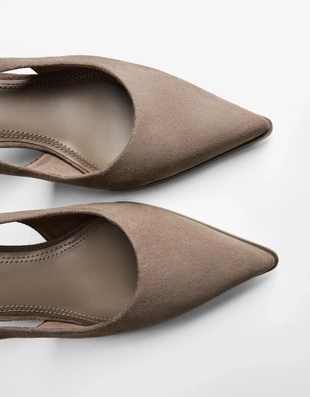 Туфли на среднем тонком каблуке без задника- Заказать в России