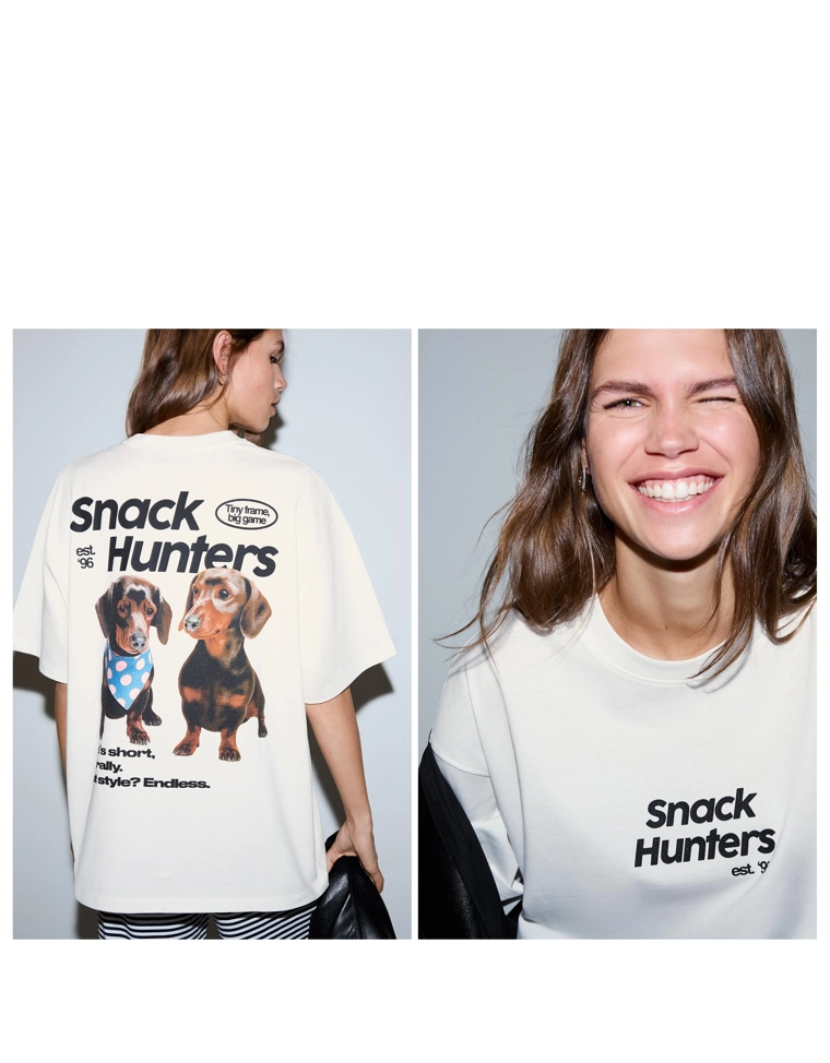 Футболка с короткими рукавами и принтом