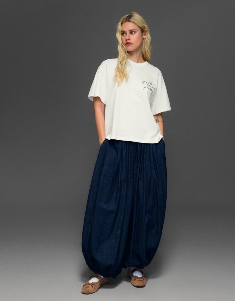 Футболка с короткими рукавами и принтом