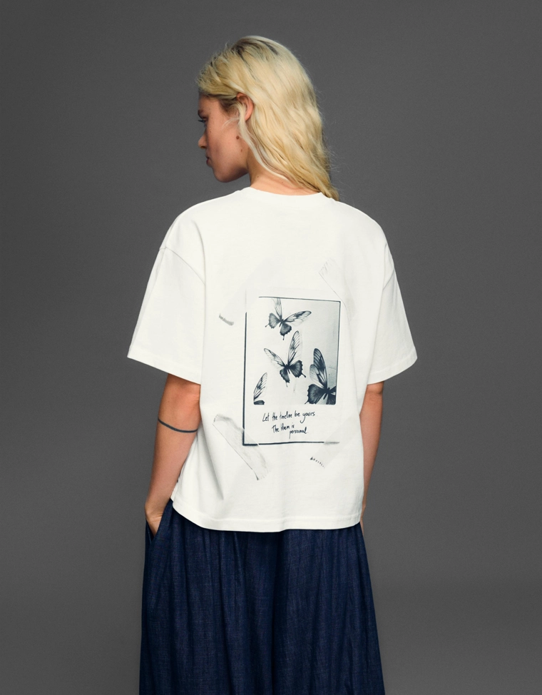 Футболка с короткими рукавами и принтом