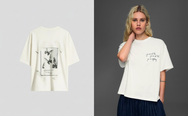 Футболка с короткими рукавами и принтом