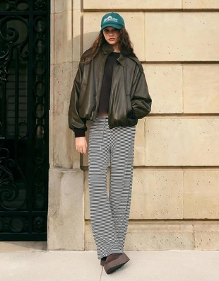 Куртка из искусственной кожи объемного кроя- Заказать в России