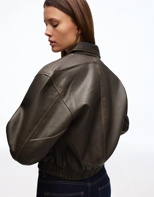 Куртка из искусственной кожи- Заказать в России