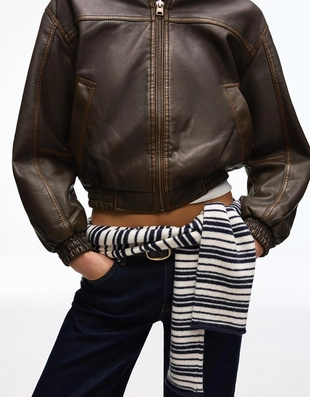 Куртка из искусственной кожи- Заказать в России