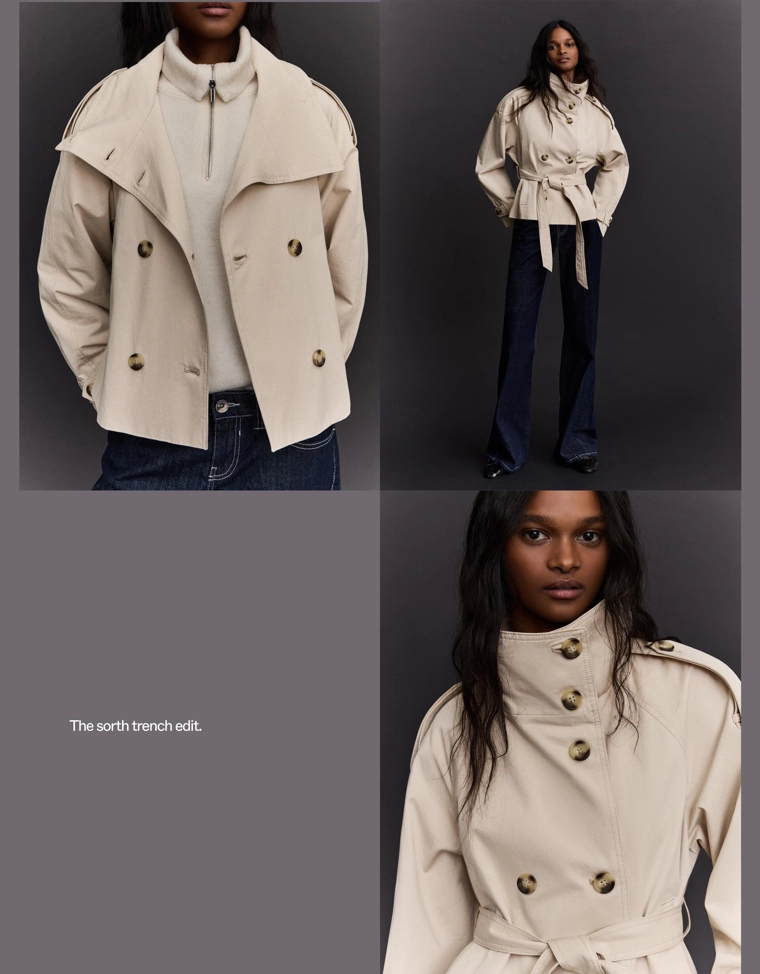 Тренч с воротником-стойкой