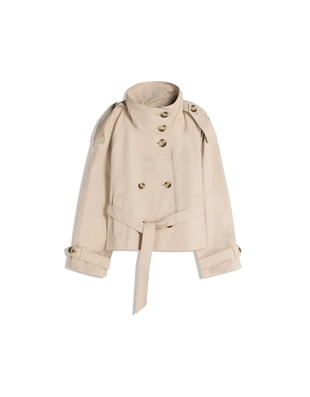 Тренч с воротником-стойкой- Заказать в России