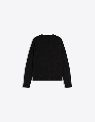 Свитер из синели с круглым вырезом и принтом- Заказать в России