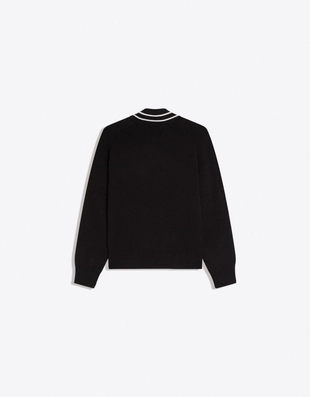 Свитер с вышивкой и молнией на воротнике- Заказать в России