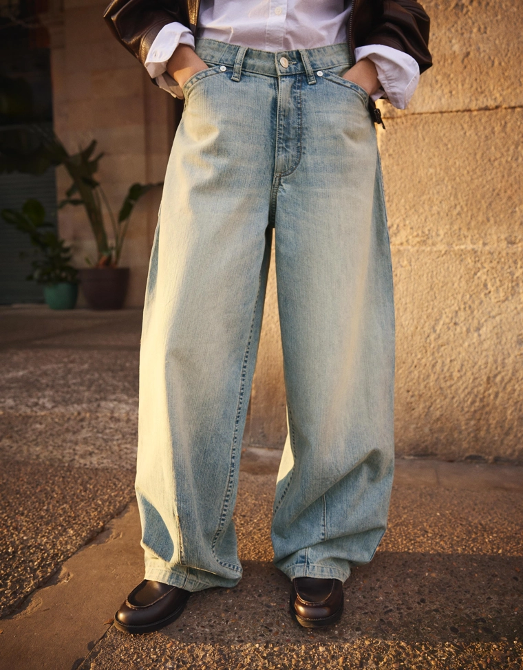 Джинсы супер свободного кроя с низкой посадкой