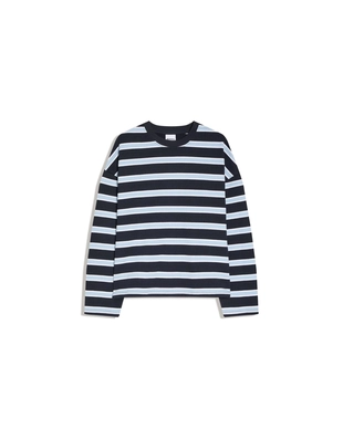 Свитер в полоску с круглым вырезом- Заказать в России