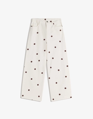 Джинсы свободного кроя в горошек- Заказать в России