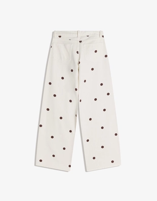 Джинсы свободного кроя в горошек- Заказать в России