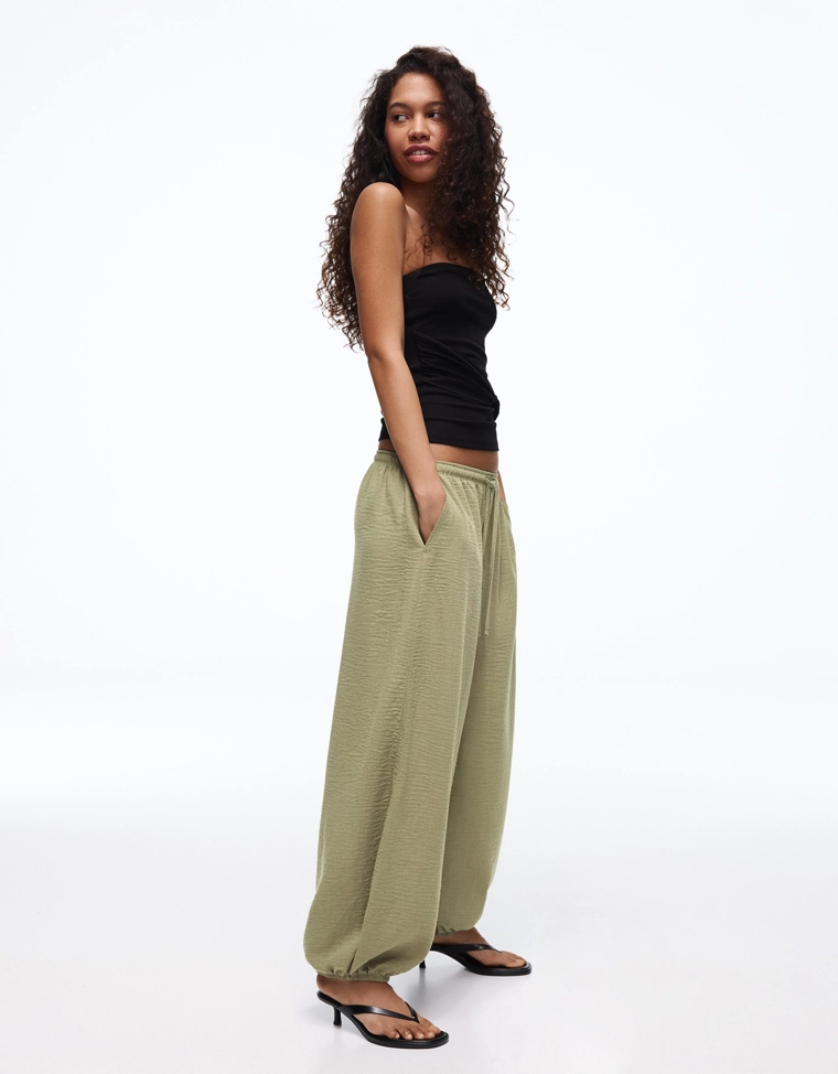 Брюки-шаровары в стиле рустик