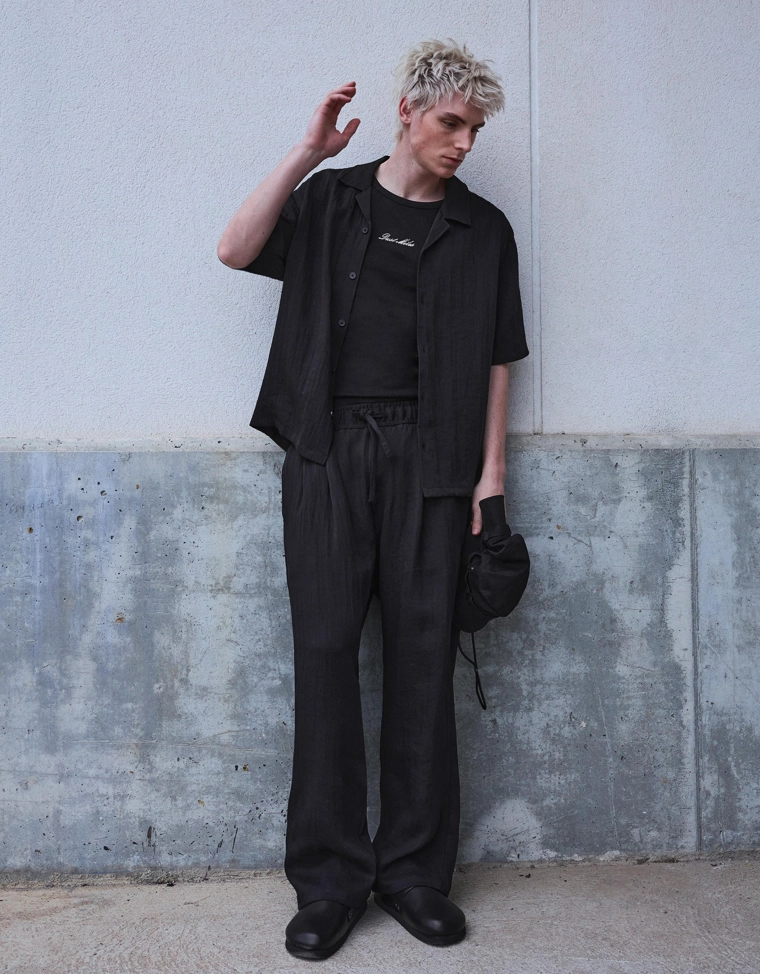 Рубашка с короткими рукавами в стиле рустик