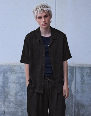 Рубашка с короткими рукавами в стиле рустик- Заказать в России