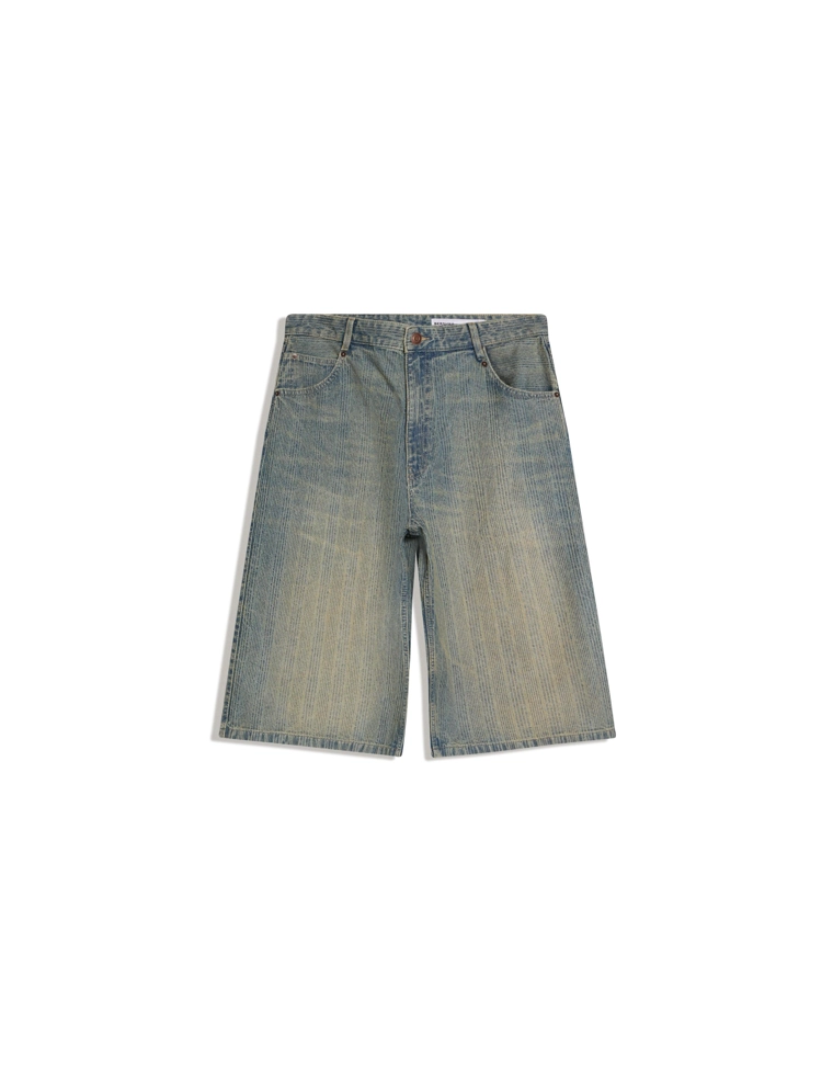 Джинсовые шорты-бермуды супер-свободного кроя