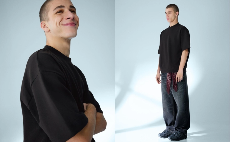 Футболка из мягкой ткани в рубчик с короткими рукавами