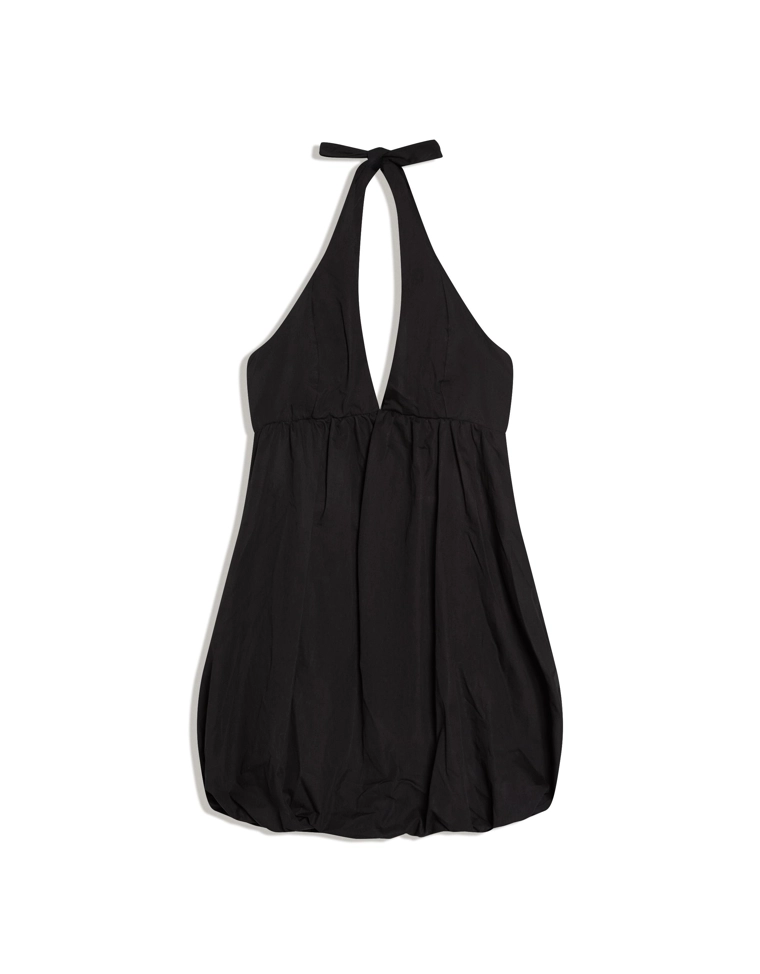 Платье-баллон мини из поплина