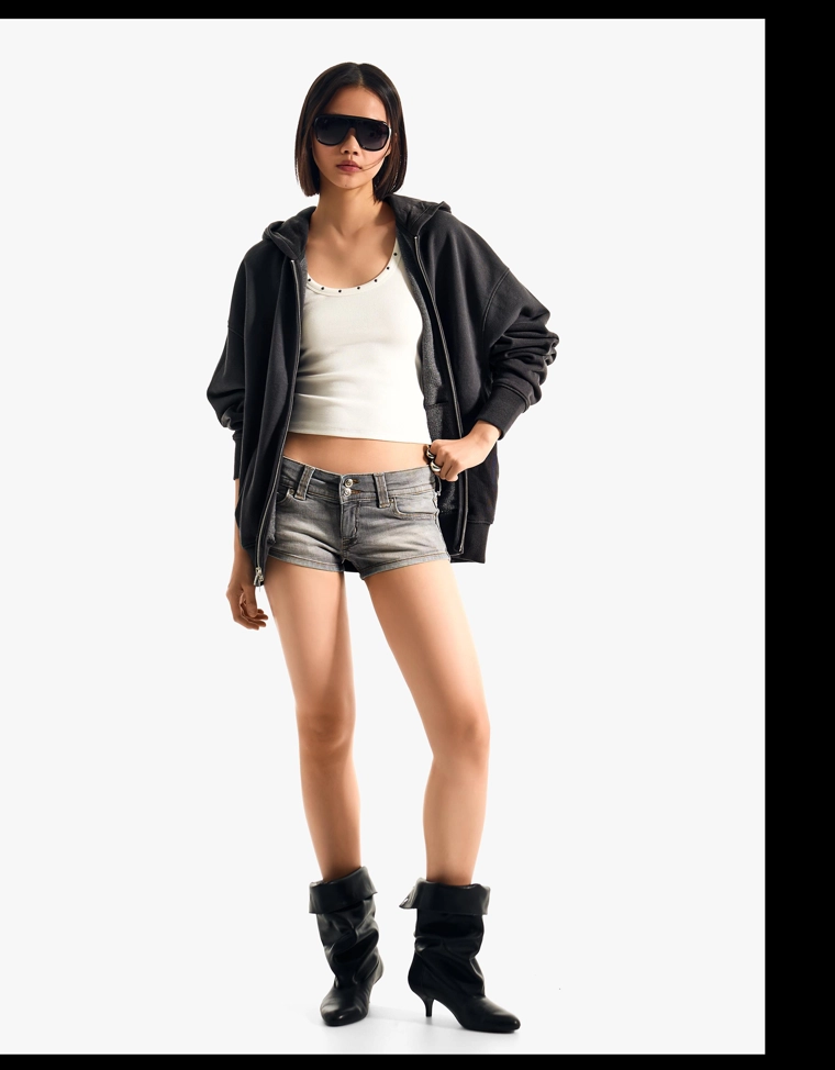 Джинсовые мини-шорты