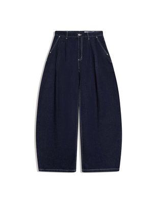 Джинсы-бананы с защипами- Заказать в России