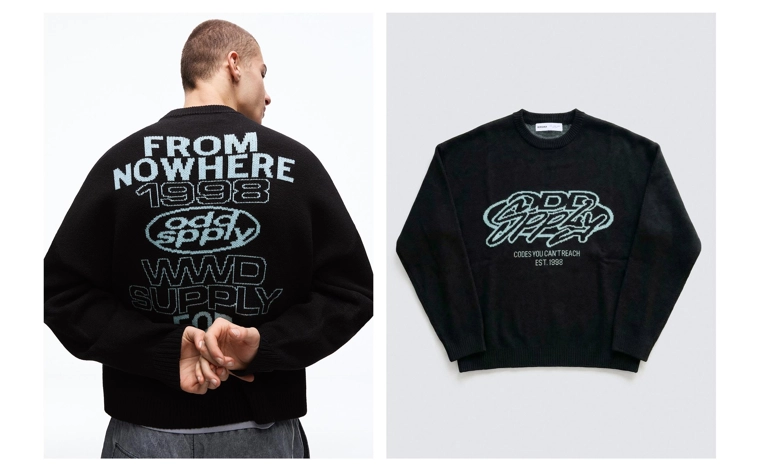 Жаккардовый свитер с принтом