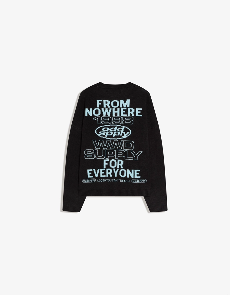 Жаккардовый свитер с принтом