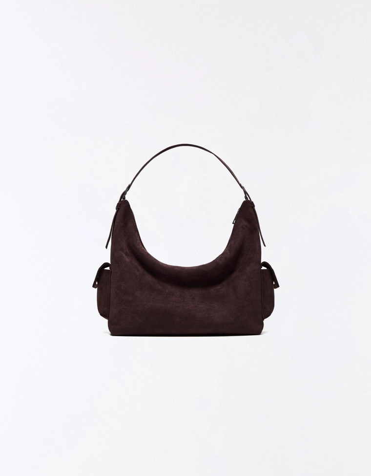 Сумка-мешок из искусственной замши