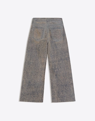 Джинсы прямого кроя с низкой посадкой и рельефной текстурой- Заказать в России