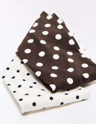 Набор из 2 резинок для волос с принтом- Заказать в России