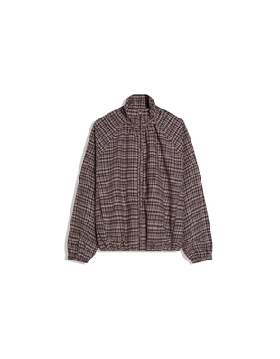 Куртка оверсайз в клетку на молнии- Заказать в России