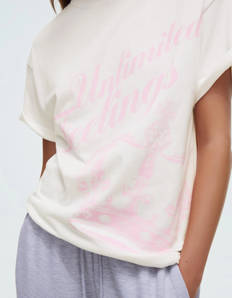 Футболка с короткими рукавами и принтом