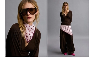 Платок-косынка в горошек- Заказать в России