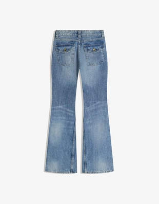 Джинсы свободного кроя клеш с низкой посадкой- Заказать в России