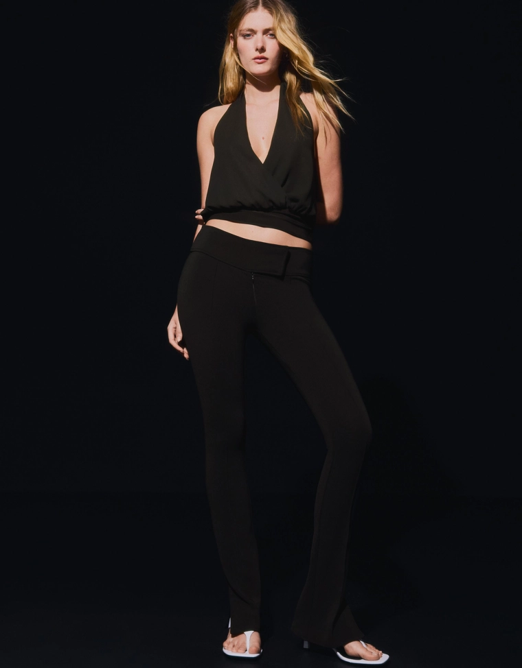 Суперкомпактные брюки с низкой посадкой