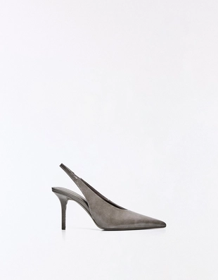 Туфли с открытой пяткой на каблуке- Заказать в России