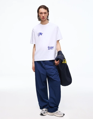 Футболка с короткими рукавами и принтом- Заказать в России