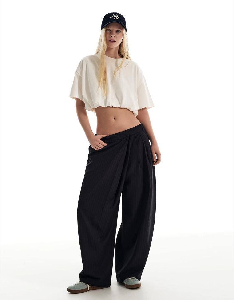 Футболка с короткими рукавами-фонариками