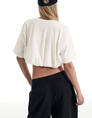 Футболка с короткими рукавами-фонариками- Заказать в России